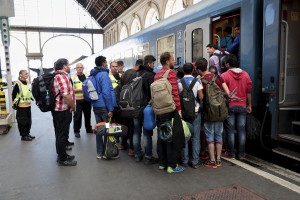 September 13, 2015 – Budapest, Hungary: Migrants take the train to continue their route in Europe at Keleti Central Train Station. Hungary’s border with Serbia has become a major crossing point into the European Union, with more than 160,000 access Hungary so far this year.