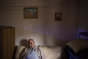 Filippo Leone, under house arrest, is seen in his apartment inside one of the “Vele” of Scampia, waiting for the allocation of a new housing, in Naples on November 24, 2016. The “vele” of Scampia, become famous for the long and bloody Camorra feuds, will be demolished starting from spring 2017.
