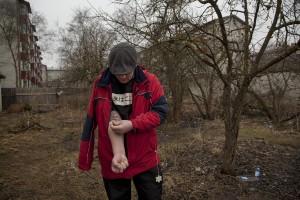 Tarmo, 33 years old and fentanyl addict for about twenty years injects a dose of fentanyl inside a park of Majaka, in Tallinn, Estonia on March 19, 2017. Majaka is considered to be among the neighborhoods with the higest number of fentanyl addicts in the city.