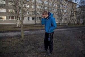 Karl, 26 years old, is seen under the influence of fentanyl in a park of Kopli, in Tallinn, Estonia on March 16, 2017. Kopli is considered one of the neighborhoods with the higest number of fentanyl addicts in the city.