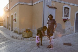 People are seen in the street of Petruro Irpino, southern Italy on June 14, 2017. Petruro Irpino is an Italian small village with 367 inhabitants in the province of Avellino in Campania, which is claiming to be an efficient model of integration and where people of different religions and coming from different parts in the world peaceful live together.