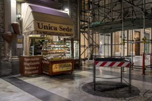 A pastry shop without customers after the Italian government locks down whole country as new coronavirus cases surge, in Naples, Italy on March 10, 2020.