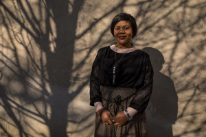 A portrait of Princess Inyang Okokon in Asti, Northern Italy on January 12, 2020. Princess illegally entered Italy in 1998 as a victim of human trafficking. When she met her future husband Alberto Mossino she was able to pay off her debt of 45000 euros with the madame and interrupt that kind of life. In 1999, together with Alberto, she decided to found the non-profit organization Piam (migrant reception integration project) to help foreign girls victims of human trafficking.