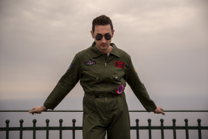 A portrait of the porn actor Matteo Linux during the film shooting of “Top gun” porn parody realized by Napolsex production in Ischia island, Southern Italy on July 26, 2021.