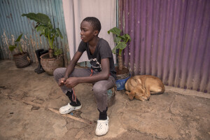 Dance Centre Kenya student Bravian Mise, 14 years old is seen at Kuwinda slum in Nairobi, Kenya on October 10, 2024. The main purposes of Dance Centre Kenya is to provide international training for talented young dancers, regardless of their background or nationality. It also represents a bridge between Africa and foreign countries, giving dozens of less fortunate children the chance to dream of a better future.