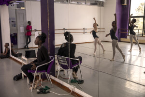 Dance teacher Lavender Orisa is seen during a training session at Dance Centre Kenya in Nairobi, Kenya on October 12, 2024. The main purposes of Dance Centre Kenya is to provide international training for talented young dancers, regardless of their background or nationality. It also represents a bridge between Africa and foreign countries, giving dozens of less fortunate children the chance to dream of a better future.