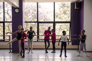 Children train at Dance Centre Kenya in Nairobi, Kenya on October 12, 2024. The main purposes of Dance Centre Kenya is to provide international training for talented young dancers, regardless of their background or nationality. It also represents a bridge between Africa and foreign countries, giving dozens of less fortunate children the chance to dream of a better future.