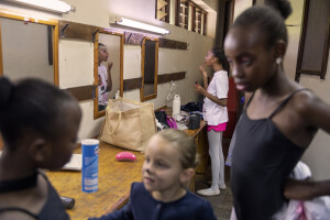 Backstage scenes of the show “The tales of Mother Goose” organized by Dance Centre Kenya at Braeburn Gitanga Theatre in Nairobi, Kenya on October 10, 2024. The main purposes of Dance Centre Kenya is to provide international training for talented young dancers, regardless of their background or nationality. It also represents a bridge between Africa and foreign countries, giving dozens of less fortunate children the chance to dream of a better future.